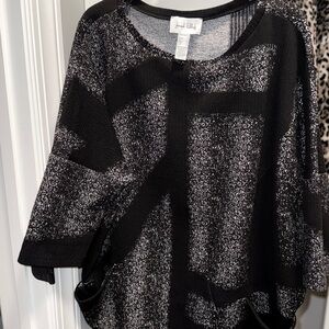 Joseph Ribkoff Black White Sweater